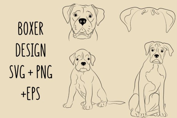 Download Boxer Svg Bundle Outline Clipart - Premium Resources